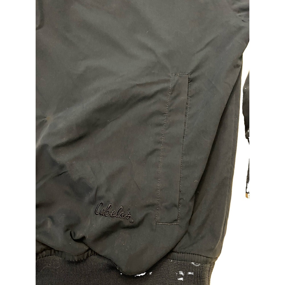 Vtg Cabelas Windcrest Mens Large Pullover Windbreaker Jacket V Neck Navy - Picture 7 of 8